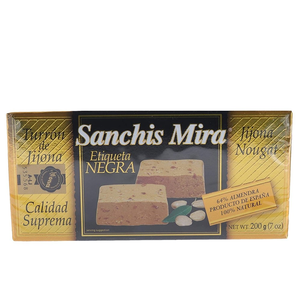 Sanchis Mira Etiqueta Negra Turron de Jijona 7 oz