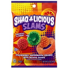 12x Shaq-A-Licious Slams Crunchy Chewy Candy Bulk Sweet Treats 5.2oz