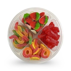 Halal Turkish Gummy Candy Tray – 4 Compartment Assorted Gummies (Approx. 1 lb 2