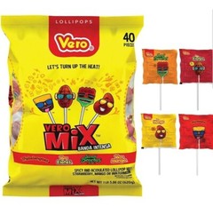 Paletas Vero Mix Banda Fuego Lollipops total 40 Pieces Vero Mango🔥