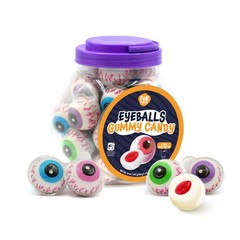 Eyeballs Gummy Candy – 19 Ounce Jar (30 Count) – Strawberry Jam Filled Center…
