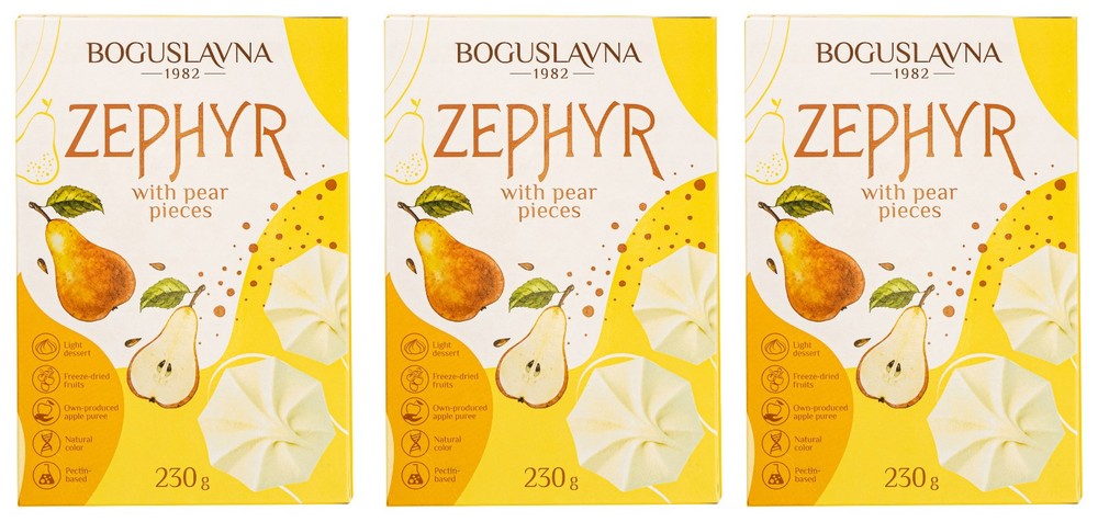 3 ZEPHYR with Pear Pieces Marshmallow Boxes Sweets Candy 230g 8.11oz