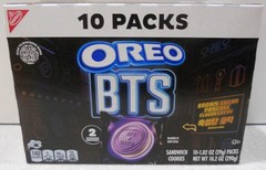 BTS x Oreo Oishii Brown Sugar Hotteok Pancake Flavor Cream Cookies 10-Pack Box