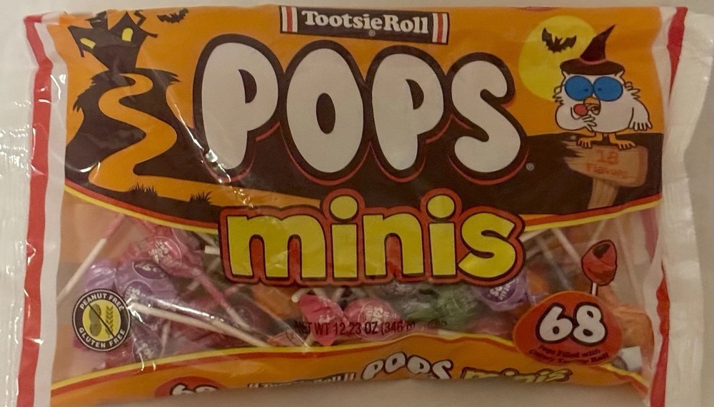 Tootsie Roll Mini Pops Holiday Candy Bag 68 Count Assorted Flavors 12.23 oz