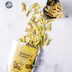 Original Ginger Chews, 1 Lb. – Candied Ginger – Candy Pack – Ginger Chews Candy