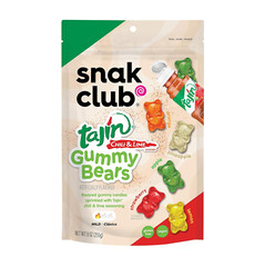 Tajin Gummy Bears, Assorted Fruit Candy Gummies with Chili and Lime Seasoning, M