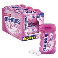 Mentos Pure Fresh – Bubble Fresh Flavour – Pack of 6 bottles (300 pieces) – S…