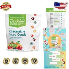 Healthy Sugar Free Hard Candy Creamsicle Swirl 2.5lb 252 Count Fiber Vitamin C