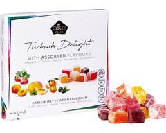 Turkish Delight Candy Assorted Flavors 16 oz Gourmet Snacks Gift Box No Nuts