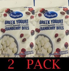 2x Ocean Spray GREEK YOGURT Flavored DIPPED CRANBERRY BITES 5 oz bag – 2 PACK