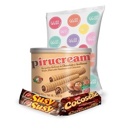 PIRUCREAM Cream Filled Rolled Wafer + COCOSETTE Cookie Wafers + SUSY Wafers