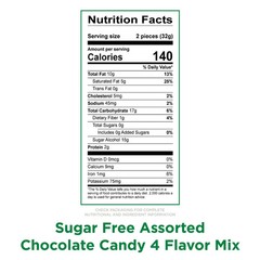 Russell Stover Sugar-Free, 4 Flavor Mix, Bulk Chocolate Candy Bars (1 Pound)