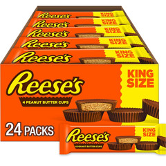 Milk Chocolate King Size Peanut Butter Cups, Candy Packs, 2.8 Oz (24 Count)