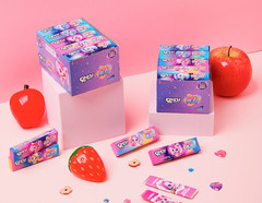 LOTTE Catch Teenieping Bubble Gum 1 Box (25 Packs x 5 Pcs) + Rub-on Stickers 125