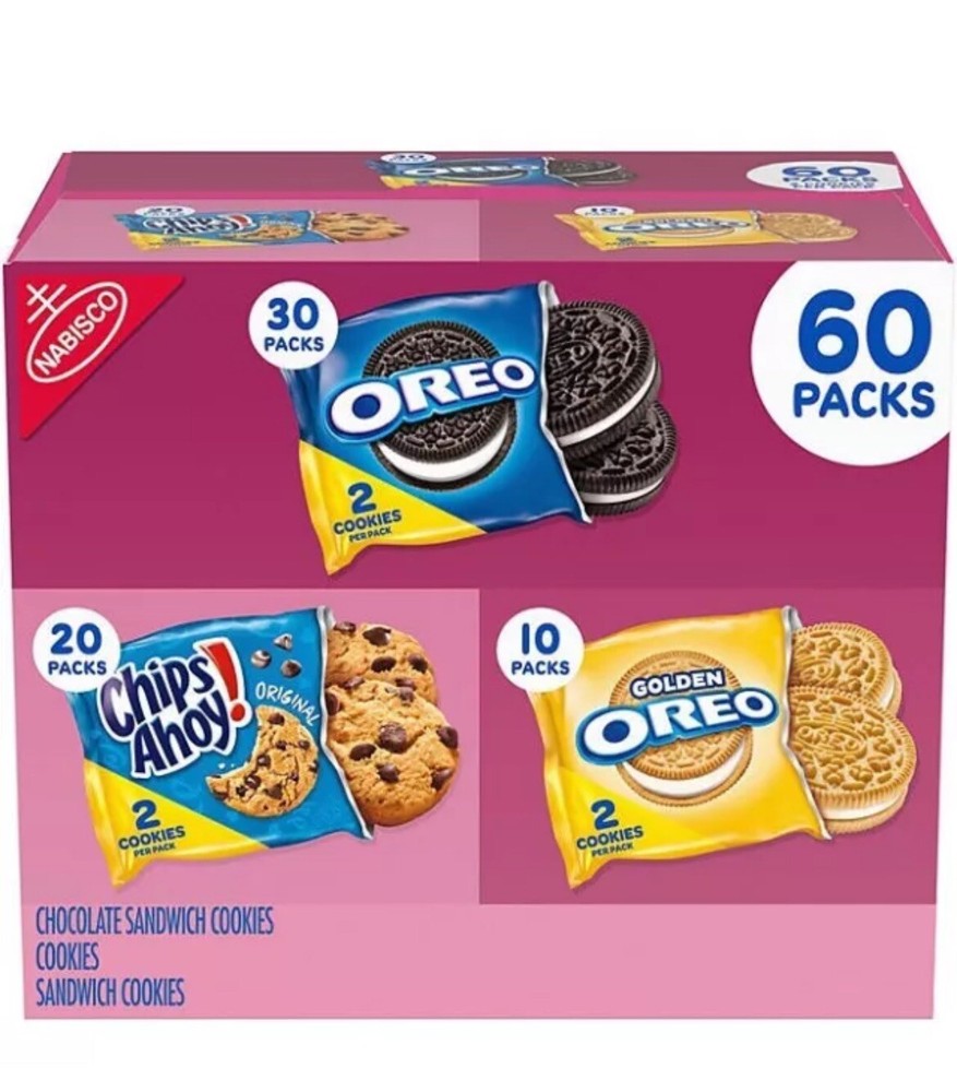 Nabisco Sweet Treats Variety Pack, OREO & CHIPS AHOY! Cookies, 60 pk.