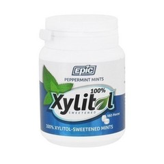 Epic Dental Xylitol Mints, Peppermint 180 Pieces Sweetened Mints Pack of 3