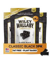 Licorice 24 Ounce Classic Gourmet Soft & Chewy Australian Black Licorice Cand…