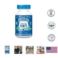 Zellie’S | 100% Xylitol Sugar Free Cool Mint Breath Mints | Non-Gmo, Low-Calorie