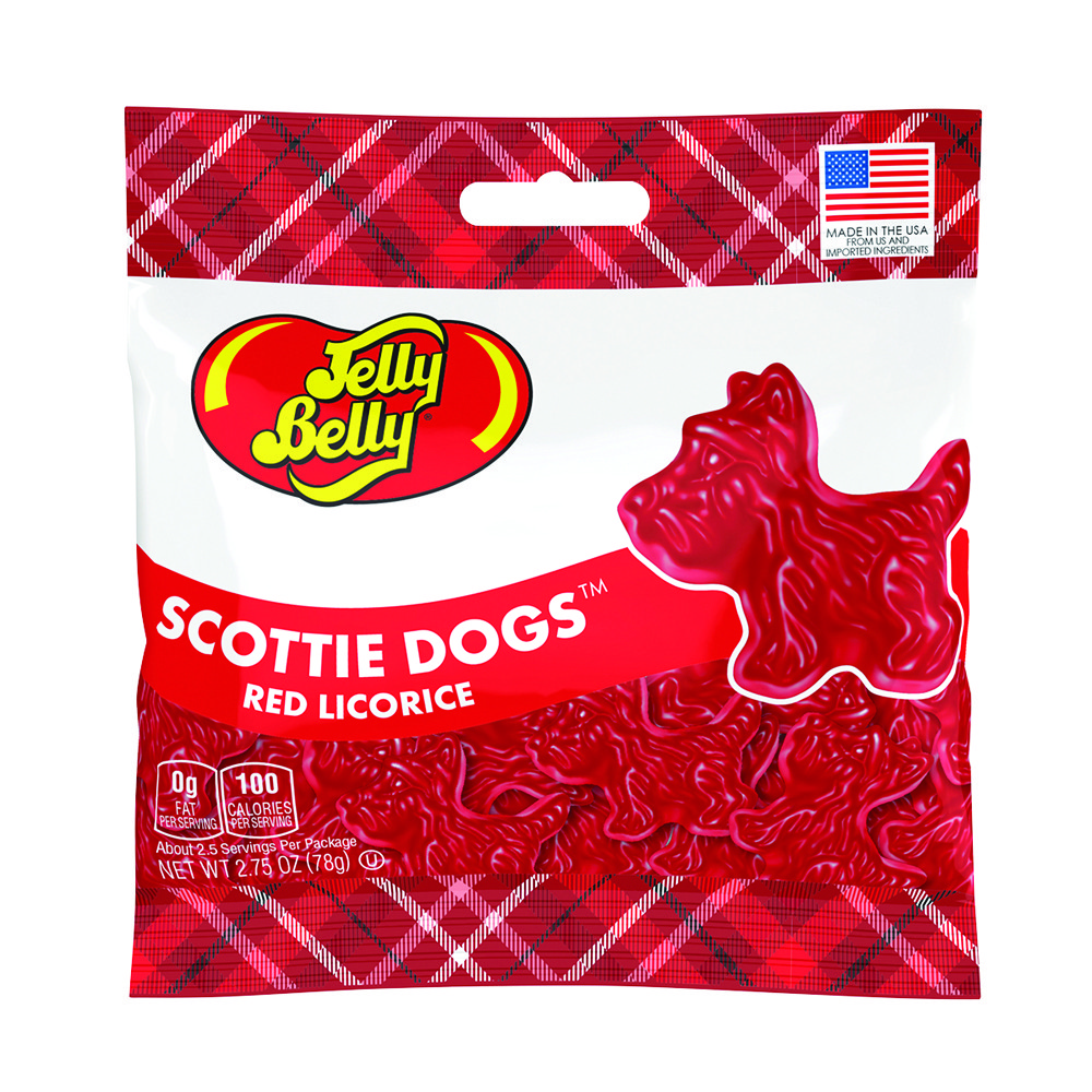 Scottie Dogs RED Licorice (6) 2.75oz Grab & Go® Bags – Jelly Belly SHIPS FREE