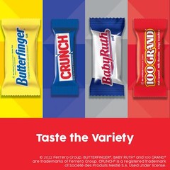 60 Count Assorted Fun Size Chocolate Candy Bars Butterfinger Crunch Baby Ruth…