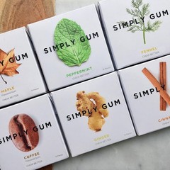 Variety Pack Assorted Flavors, Plastic-Free Natural Chewing Gum, 6 pack 90 pi…