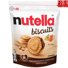 Nutella Biscuits, Hazelnut Spread With Cocoa, Sandwich Cookies, 20-Count Bag