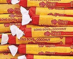 Atkinsons Coconut Long Boys Chewy Caramel Candy 2 Pound Pack