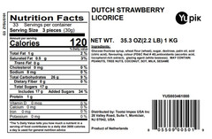 Strawberry Licorice Laces, 2.2 Lb (35.2 Oz), Red Candy, Sweet Flavor, Chewy, Spa