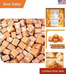 Delicious 2 Pound Vanilla Caramel Pack – 150 Chewy Cubes for Gifting & Snacking