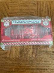 25 Pcs Mini Candy Canes Natural Peppermint Flavored