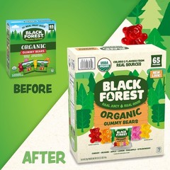Delicious Organic Gummy Bears – 65 Pouches, 6 Fruity Flavors to Enjoy