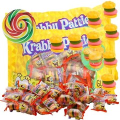 Hamburger Shaped Gummy Candy Individually Wrapped Pack of 2 for Parties