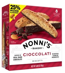 🟠 New Nonni’s Bakery Cioccolati Dark Chocolate Biscotti Italian Cookies 6.88oz