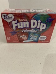 Lik-M-Aid Fun Dip Candy Valentine 8.6 Oz 20 Card Pouches