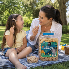 Member’s Mark Animal Crackers 5 lbs Bulk Snack Jar Cookies Kids Treats.