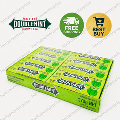 WRIGLEY’S DOUBLEMINT Gum 20 Packs (5 sticks per packs) FREE STANDARD SHIPPING