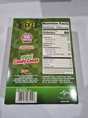Wicked Candy 50 pieces Sour Green Apple & Sweet Strawberry Candy Canes S