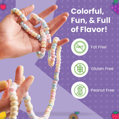 Smarties Candy Necklace – Bulk Candy Individually Wrapped – Gluten Free & Vegan,