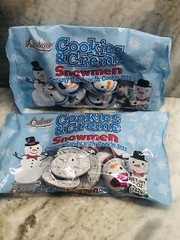 New- 2 Palmer Cookie/Creame Snowman Creamy Candy with Cookie Bits. 5oz