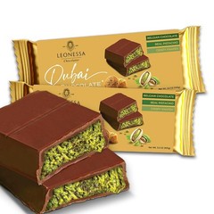 Leonessa Chocolate Dubai Chocolate Bar 3.5 oz Chocolate with Pistachio Pack of 2