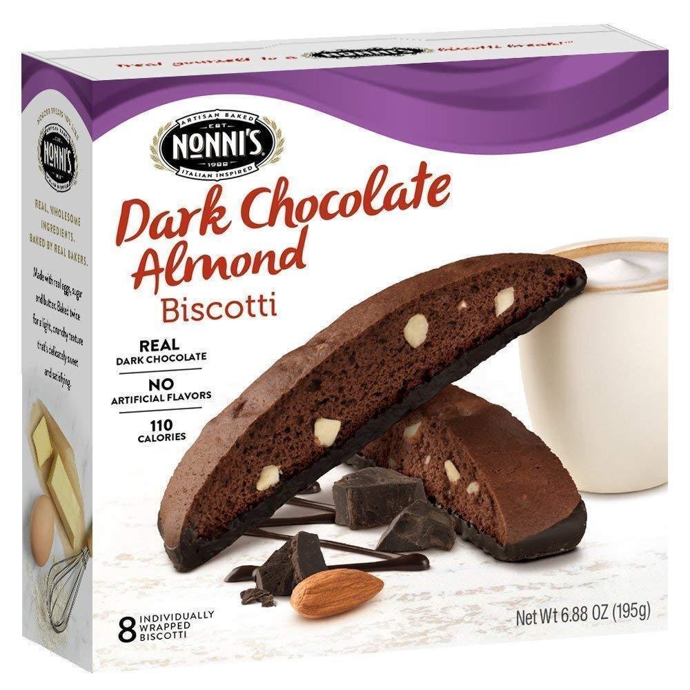 Nonni’s Biscotti, Dark Chocolate Almond, 8 Count, 6.88 (Pack of 1)