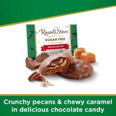 Russell Stover Sugar-Free Pecan Delight, Chewy Caramel Chocolate Candy (1 Pound)