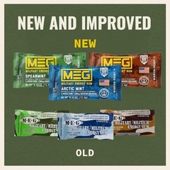 MEG Gum – Military Energy Gum | 100mg of Caffeine Per Piece – 15 piece Sample Pa