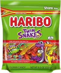 Twin Snakes Gummy Candy 8.3 Oz Sweet & Sour Chewy Snacks Assorted Flavors