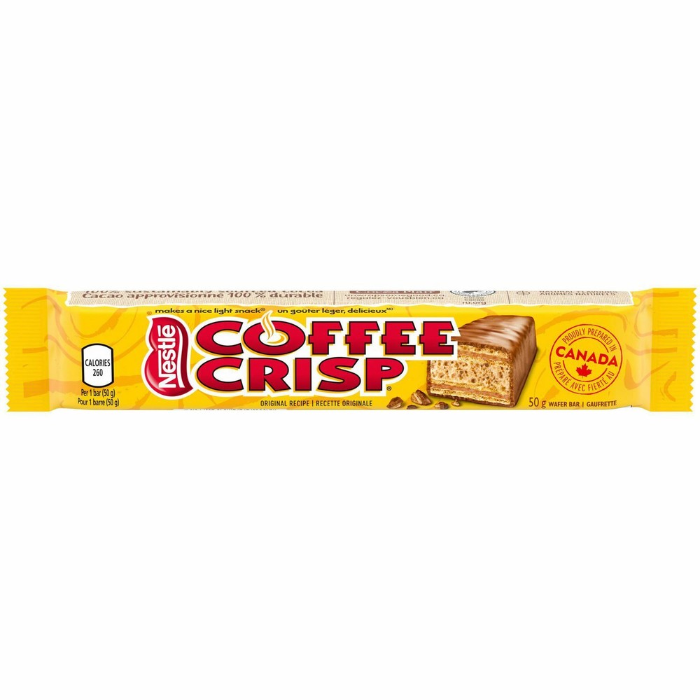 24 X Nestle Coffee Crisp Chocolate Bars 50g Each