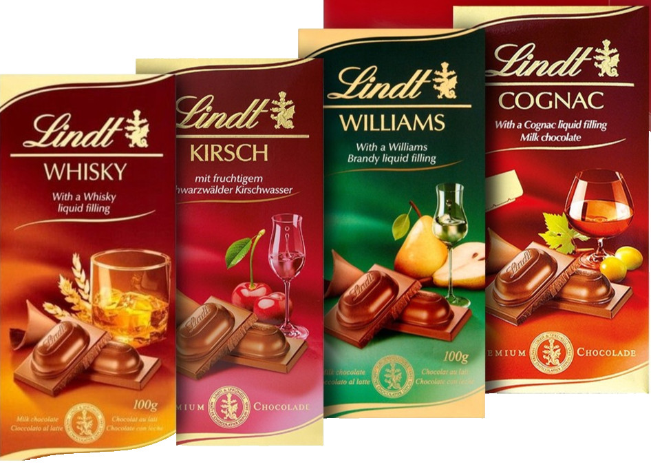 Lindt VARIETY 4pcs MIX SET – Chocolate Block 4 x 100g / 3.52oz