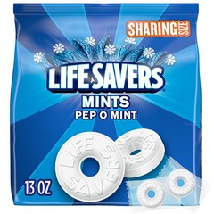 LIFE SAVERS Pep-O-Mint Breath Mints Hard Candy Sharing Size 13 oz Bag
