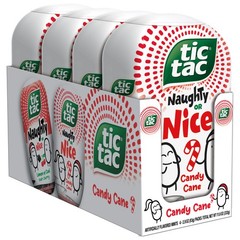 Tic Tac Naughty or Nice Candy Cane Mints Hard Peppermint Mints 4 pack