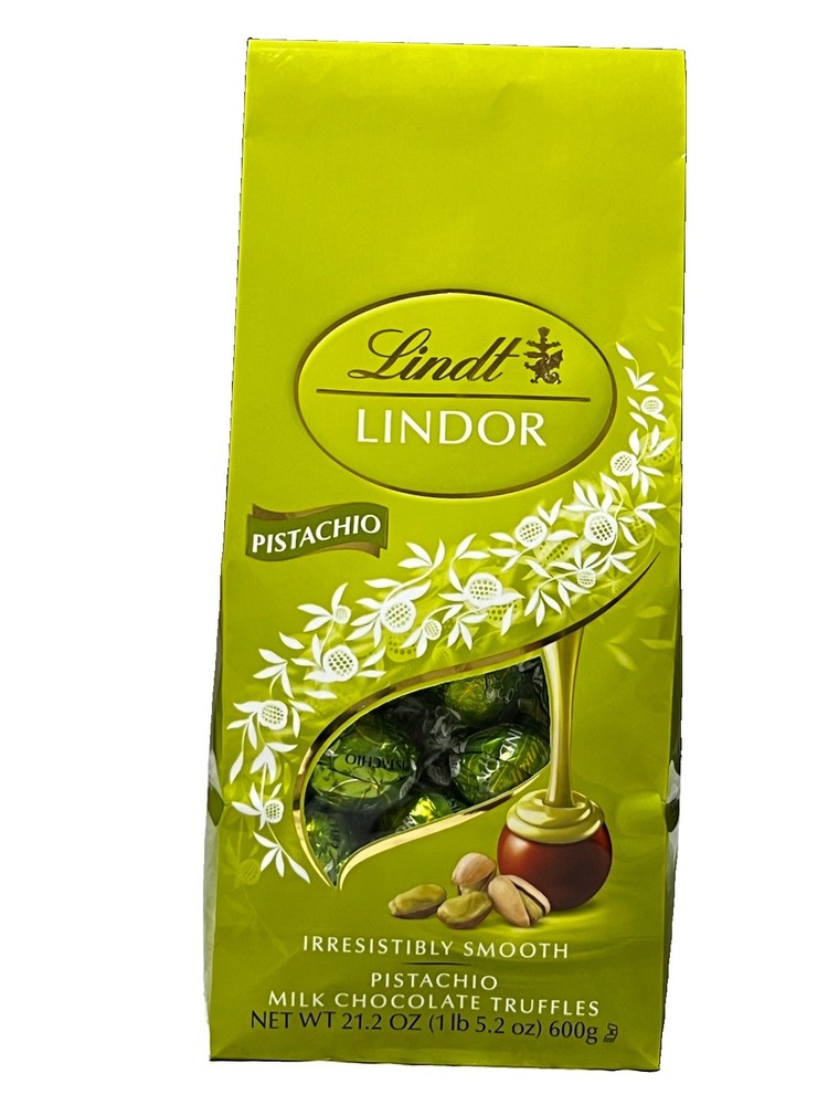 Lindt Lindor 22 oz PISTACHIO Milk Chocolate Truffles * BB 01/2027 *