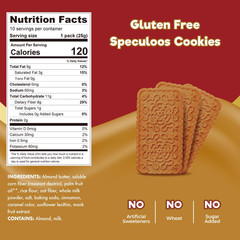 Speculoos Cookies, Gluten Free, No Added Sugar, Spiced Windmill Keto Cookie, 30